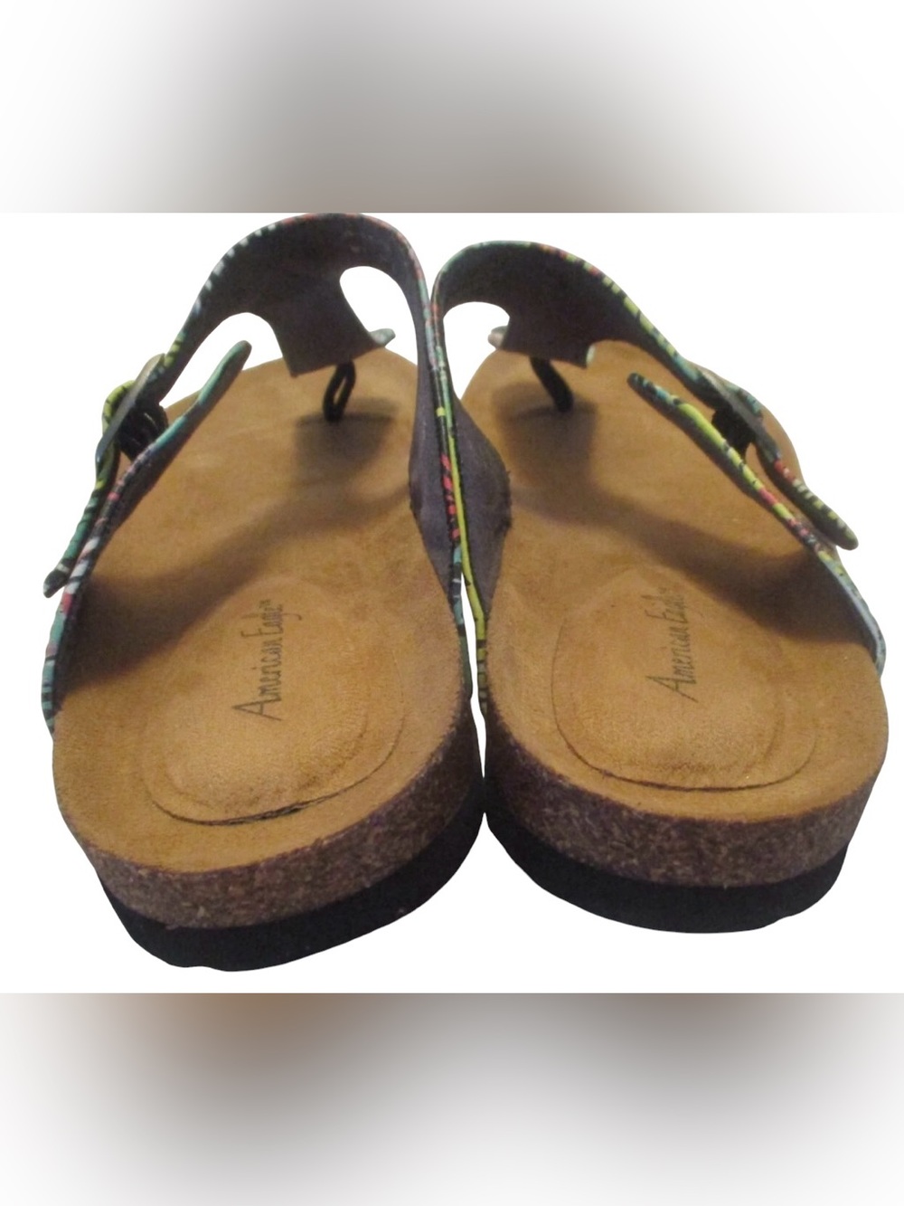 American Eagle Outfitters Multicolor Tropical Print Thong Sandals size 10. - Picture 3 of 4